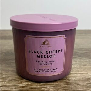 🍒 White Barn “Black Cherry Merlot” 3-Wick Candle – NEW – 14.5 oz